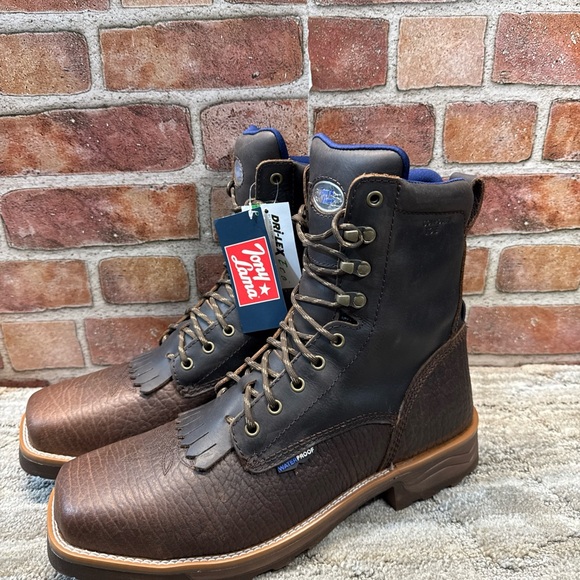 Tony Lama high plains leather waterproof composite boots men’s Sz 11D - Picture 1 of 16